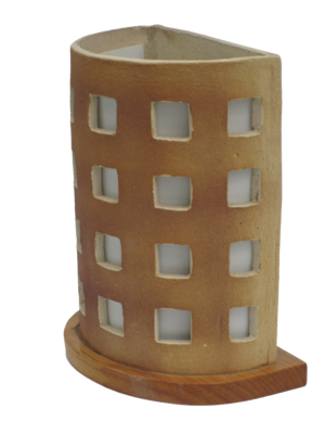 Lampara medio cilindro cuadros