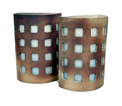 Arbotante medio cilindro cuadros