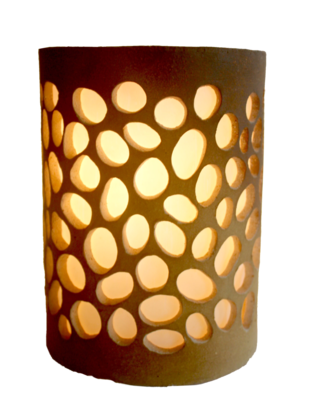 Arbotante medio cilindro irregular